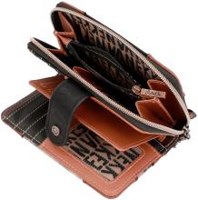 Geldbörse mit Etui schwarz bestickt Ahorn Anekke The Forest Wild Kanada