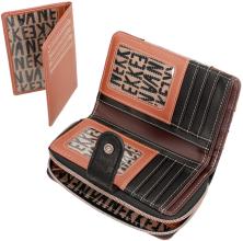 Geldbörse mit Etui schwarz bestickt Ahorn Anekke The Forest Wild Kanada
