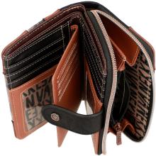 Geldbörse mit Etui schwarz bestickt Ahorn Anekke The Forest Wild Kanada
