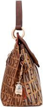 Top Handle Bag Überschlag braun Logoprint bestickt Anekke Urban Eisbär Kanada