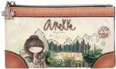 Damenbrieftasche Anekke The Forest bestickt Lumberjack Ahorn beige braun Kanada