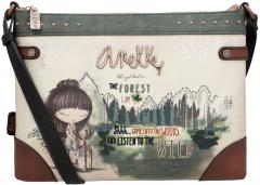 Anekke Umhängetasche Nieten The Forest Wälder Kanada beige braun Wildnis bestickt