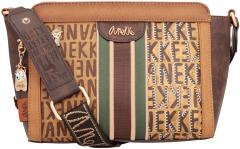 Anekke Schultertasche Logoprint The Forest Urban braun Blockstreifen Kanada