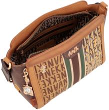 Anekke Schultertasche Logoprint The Forest Urban braun Blockstreifen Kanada
