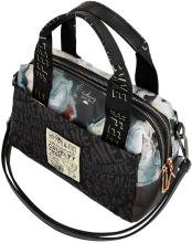 zweigeteilte Bowlingbag recycled Anekke Nature Woods Logoprint schwarz grün