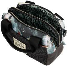 zweigeteilte Bowlingbag recycled Anekke Nature Woods Logoprint schwarz grün