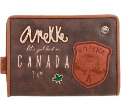 Canada Anekke Geldbörse Braun Urban Markenplate