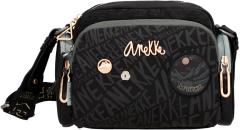 Crossbody Bag Nylon recycled schwarz bunt Logoprint Anekke Nature Woods
