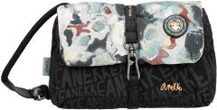 extravagante Überschlagtasche mit Karabiner Anekke Nature Woods schwarz bunt