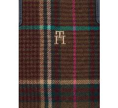 Henkeltasche in bunter Filzoptik Hilfiger Iconic Green Check Etui