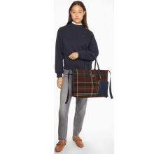 Henkeltasche in bunter Filzoptik Hilfiger Iconic Green Check Etui