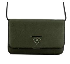 Crossovertasche Guess Laurel SLG Olive grün Handyfach 
