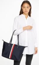 Tommy Hilfiger Poppy Space Blue Blau Tote Corp Markenstrips Shopper