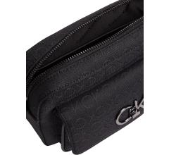 Calvin Klein Jacqard Crossovertasche Re-Lock Camera Bag schwarz