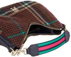 Schultertasche in karierter Filzoptik bunt Tommy Hilfiger Life Shoulder Bag Check