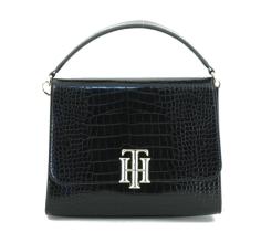 Handtasche Überschlag Tommy Hilfiger Lock Satchel Reptil KLEINER FEHLER