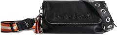 schwarze Schultertasche Venecia Half Logo Desigual 