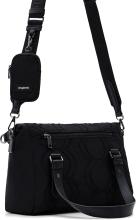 schwarze Henkeltasche Nylon Desigual Bubbles Loverty Nachhaltig