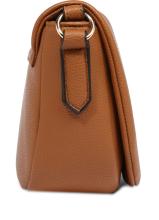 Crossovertasche Überschlag braun L.Credi Kaira Cognac
