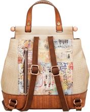 Anekke Cityrucksack mit Flap Menire Glanzstickerei bunte Perlen