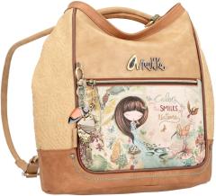 Taschenrucksack Anekke Amazonia Tukan Stickerei Regenwald beige