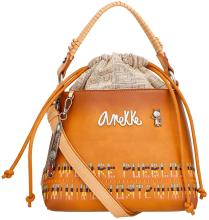 Anekke Menire Bucket Bag Magic Souls braun Stickerei Glitzer Zugband