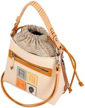 Anekke Menire Bucket Bag Magic Souls braun Stickerei Glitzer Zugband