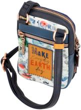 Schultertäschchen recycled Anekke Nature Pachamama blau bunt