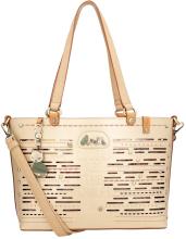 goldener Shopper mit Innentasche Anekke Amazonia Natur Pachamama Nieten