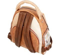 Anekke Damenrucksack Menire Tribe braun bunt Federanhänger Prägung