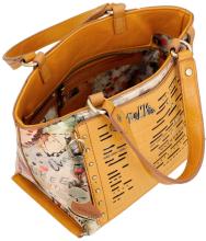 kompakte Henkeltasche Anekke Nature Pachamama Ochre Nieten 