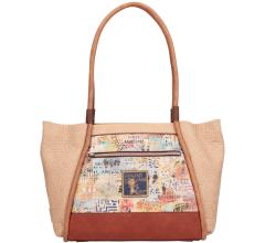 Shopper Menire Anekke Comic Print Indigen variable Form Braun