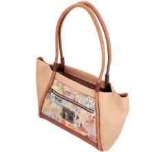 Shopper Menire Anekke Comic Print Indigen variable Form Braun