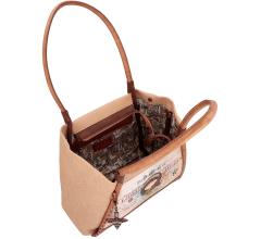 Shopper Menire Anekke Comic Print Indigen variable Form Braun