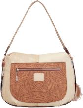 Anekke beige Handtasche Federn indigen Menire Tribe