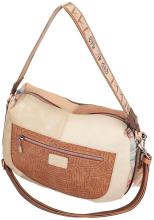 Anekke beige Handtasche Federn indigen Menire Tribe