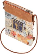 schmale Crossovertasche mit Kordel Anekke Menire Print Xikrin Stamm