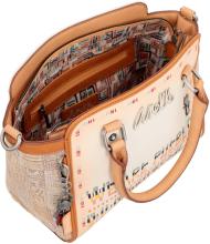 bestickte Henkeltasche beige braun Anekke Menire Magic Souls