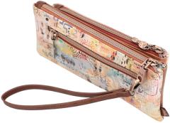 Anekke Menire Taschenorganizer zweigeteilt Glitzer Stickerei Brasilien