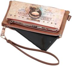 Anekke Menire Taschenorganizer zweigeteilt Glitzer Stickerei Brasilien