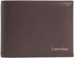 Calvin Klein Dollarvisit Duo Stitch Trifold Dark Brown