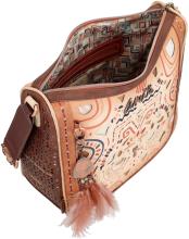 Crossbody Bag Anekke Menire Tribe bestickt Cutouts braun bunt