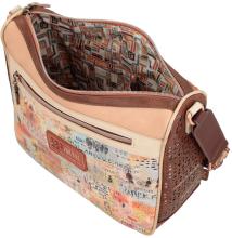 Crossbody Bag Anekke Menire Tribe bestickt Cutouts braun bunt
