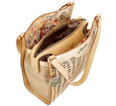 goldene Henkeltasche Cutouts Anekke Amazonia Nature Pachamama recycled