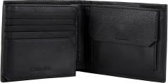 Herrenportemonnaie Calvin Klein Median Trifold 10CC schwarz Leder