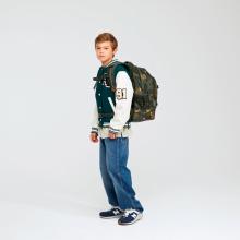 dunkelgrüner Schulrucksack Dschungelprint Jurassic Jungle Satch pack