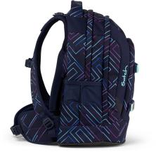 Satch Pack Bücherranzen dunkelblau grafisches Muster irisierend Purple Laser