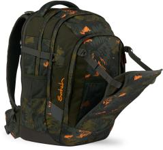 Schulrucksack Satch match Jurassic Jungle dunkelgrün verstellbar