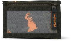 Geldbeutel Satch Wallet Jurassic Jungle dunkelgrün orange klappbar Klett
