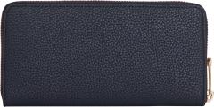 große Brieftasche Damen Emblem Tommy Hilfiger dunkelblau